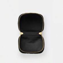 Coach Ava 女士斜挎包，可爱编织单肩包，方形盒子包，迷你 PU 皮革顶部提手钱包，手提包，旅行礼品包 - 黑色 - 查看 4