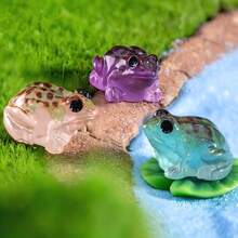 50 szt./20 szt./10 szt. Świecące figurki żab - kolorowe żywiczne dekoracje samochodowe i ogrodowe, idealne do krajobrazów z mchu i akcesoriów samochodowych, kolekcja miniaturowych figurek żab dekorowanych na prezenty na przyjęcia, prezenty świąteczne
