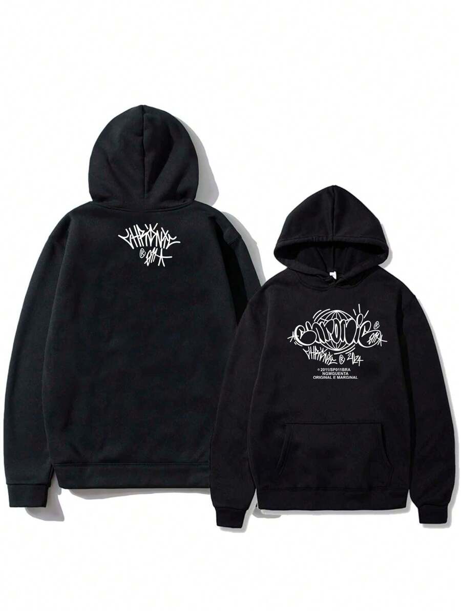 Picho Blobo Sweatshirt Cold Weather Streetwear New Arrival Warm Cotton Coat Flannel Sweatshirt - Immediate Shipping - màu đen - Xem 1