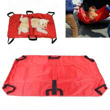 Red Emergency Pet Dog Stretcher Foldable Portable Transport Animal Supply 242lbs Capacity - Suitable For Dogs Cats Rabbits Little Pigs - Red - View 2