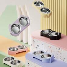 猫咪爱好者与猫妈爱食碗塑料不锈钢喂食盆猫咪爱好者与猫妈爱食狗爱好者与狗妈爱食猫/狗爱好者礼物与狗/猫妈爱食宠物双碗猫/狗爱好者礼物与狗/猫妈爱食宠物用品 - 彩色 - 查看 1