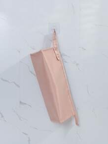 1 szt. PU Skórzana torba podróżna przenośna torba do przechowywania jednolity kolor zamek błyskawiczny suszarka do włosów torba do przechowywania, wodoodporna pyłoszczelna uchwyt wałki do włosów torba podróżna, lekka suszarka do włosów ochronna torba, duża pojemność, domowa organizacja przechowywania na wakacje, sypialnia, łazienka, biuro, biurko - Różowy - Zobacz 6