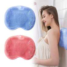 硅胶足部磨砂按摩垫，适用于淋浴、去角质和清洁脚、淋浴刷和背部磨砂，颜色随机