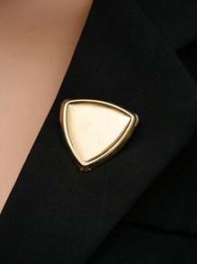 Retro Metal Geometric Brooch, Light Luxury, Simple, Niche, High-End Design, Triangular Clothing Accessories - Multicolor - View 6