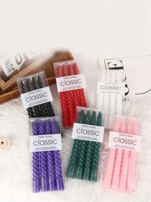 4 piezas de velas en espiral de colores 2025 nuevas (longitud 20cm/7.87in), velas en espiral de color rosa intenso para la decoración del hogar en días festivos, velas retorcidas sin perfume y sin goteo para fiestas, cenas, bodas, San Valentín (rojo/blanco/negro/verde/rosa), regalos, decoración del hogar, Pascua, velas decorativas de cumpleaños, decoración de velas para fiestas, velas para la decoración de mesas de restaurantes/cocinas, Día del Padre, Día de la Madre