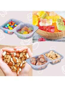 20pcs Portable Double-Layer Condiment Boxes - Reusable Plastic Sauce Dip Trays, Multi-Function Covered Dipping Cups, Salad Sauce Takeout Boxes, Double-Layer Condiment Boxes, Double-Layer Snack Boxes With Takeout Sauce, Suitable For Back To School, Halloween, Travel Snacks And Sauces, Beach Snacks, Christmas, Mother's Day, Parties, Birthday Parties, Gatherings, Etc. - Transparent B - View 3