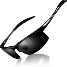 DUCO Mens Sports Polarized  UV Protection  For Men 8177s - Gunmetal Frame Revo Blue Lens - View 7
