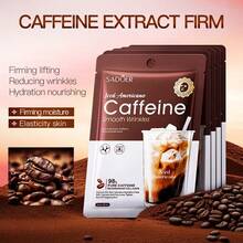 5片/OPP袋装 咖啡因/西瓜提取物面霜，抚平皱纹，紧致提拉，减少皱纹，深层滋润滋养，增强肌肤弹性 - 白色 - 查看 1