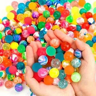 10pcs/20pcs/40pcs Bouncy Balls, Rubber Bouncy Balls Suitable For Party Favors, Prizes, Birthday Gifts, Filling Gift Bags (Flashing Bouncy Balls), Easter Gifts (Random Color)