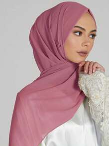 1 chiếc khăn choàng đi biển bằng vải chiffon màu trơn dành cho nữ, thích hợp để phối cùng áo choàng và mặc hàng ngày, có tác dụng chống nắng. - màu đặc - Xem 19