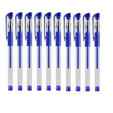 6-15pcs European Standard Neutral Pen Carbon Office Signature Pen 0.5mm Bullet Head Red Blue Black Student Stationery Back To School