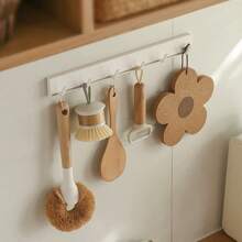 2pcs Movable Adhesive Hooks, Wall Mounted Rack No-Drill