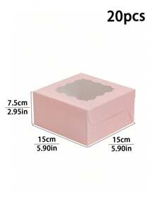 5pcs/10pcs/15pcs/20pcs Windowed Dessert Boxes For Cookies, Mini Pies, Cupcakes, Baking Supplies, Cake Boxes - Paper - View 21