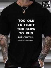大码定制文字男士 T 恤（最大 6XL）：肌肉贴合文字 T 恤——大框架与更大个性的结合，适合多种场合，如健身房/夜总会/商务休闲等。 - 黑色 - 查看 2