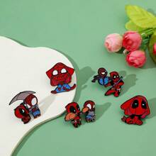 Disney 1/5 Pcs Cute Cartoon Character Brooch Set Creative Bundling Spider Man Deadpool Enamel Pin Backpack Clothing Jewelry Metal Badge Accessories Gifts For Friends