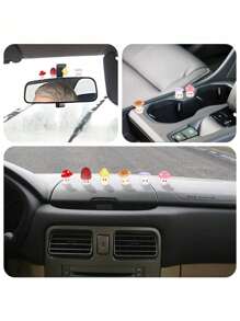 10/20/30pcs Mini Resin Cartoon Style Wild Mushroom Figurine For Creative Micro-Landscape Decor, Moss & Greenery Accent Diy Outdoor Garden Decor, Solid - Multicolor - View 9