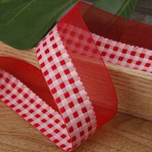 Cinta de tul con lentejuelas a cuadros bicolor, accesorios para el cabello DIY, lazos para regalos florales, cinta decorativa para ropa, zapatos y flores - Multicolor - Ver 8