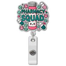 1 件闪光亚克力伸缩护士徽章 1 件有点乱，但我尽力了护士徽章身份证办公室职员护士伸缩身份证夹工作医疗徽章夹闪亮护士闪光徽章卷