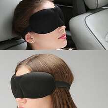 قناع عين واحد للعزل الضوئي، قناع نوم سفر، قناع استرخاء وراحة العين للتمارين والرياضة - الأسود - مشاهدة 5