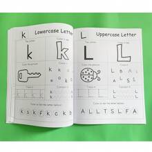 Cuaderno de trabajo de trazado del abecedario para niños de 3 a 6 años, incluye trazado de letras mayúsculas y minúsculas y trazado de líneas | Actividad de escritura a mano para preescolar y jardín de infantes | Esencial para el aprendizaje en el hogar y la escuela - Estilo Alfabético 1 - Ver 8
