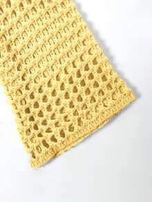 New Fashionable Design Women's Short Cropped Top - Yellow - View 3