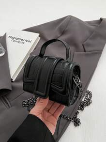 1pc Mini Fashion Crocodile Pattern Handbag With Adjustable Crossbody Chain - View 6