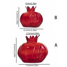 1pc Artistic Decorative Glass Vase, Pomegranate Shaped Round Vase, Elegant Home Decor Centerpiece Gifts Birthday Graduation