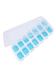 Silicone Ice Cube Tray, Easy Release & Flexible Ice Mold With 14 Grids, Anti-Spill & Removable Lid, Stackable Ice Cube Container, Kitchen Utensil, Summer Ice Trays /Bins, Suitiable For Stainly Cup, 14 Grid Soft Bottom Silicone Ice Tray Mold Ice Box DIY Homemade Ice Cream Ice Cube Mold With Lid - Multicolor - View 14