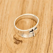 1pc Boho Vintage Cross Engraved Ring - Timeless Unisex Style, Suitable For All Occasions, Perfect Party Accessory And Gift - Silver - View 6
