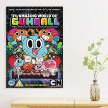 Framed Amazing World Of Gumball Canvas Wall Art - Less Anime Poster, Perfect For Bedroom & Room Decor