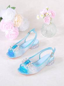 1 Pair Girls' Fashion High Heel Sandals, Suitable For Summer