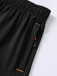 4 piezas de pantalones cortos para hombre para deportes y ejercicio al aire libre, con cintura con cordón, rayas reflectantes, transpirable y de peso ligero, para primavera/verano