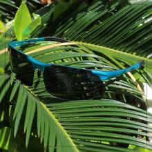 DUCO Mens Sports Polarized  UV Protection  For Men 8177s - Blue Frame Gray Lens - View 6