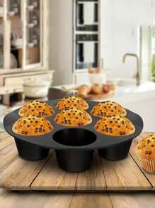 4 件/2 件/1 件 7 杯硅胶松饼模具和空气炸锅内胆 - 不粘、可重复使用的圆形食物篮套装、不粘纸杯蛋糕盘，适用于微波炉厨房配件，适用于空气炸锅，适合大多数型号，非常适合家庭、厨房、露台、房车使用，无需电力 - 彩色 - 查看 5