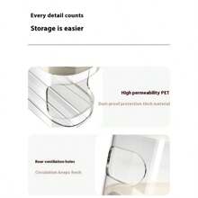 1pc Egg Storage Box With Cover, Rotating Egg Holder Rack, Refrigerator Side Door Egg Organizer, Made Of PP+PET