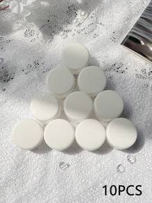 10 stuks/set 10g capaciteit zachte zalfdoos, cosmetische navulbare fles, gezichtscrème-etui, draagbare witte gezichtsmaskerfles, plastic bodylotionpotten