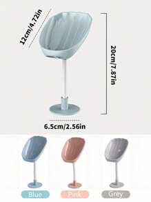 1Pc Shell Shaped Soap Dish, Wall-Mounted Drainage Soap Holder Shelf, Creative Soap Box, Keeps Soap Bar Dry And Clean, Easy To Clean, Bathroom Wall Mount Soap Rack, Extends Soap Lifespan Home Bathroom Decor Fall Decor Back To School