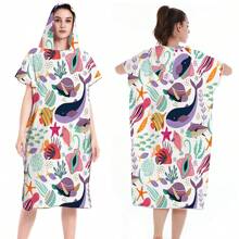 Toalha de Praia Multifuncional de Secagem Rápida e Livre de Areia, Poncho de Surf com Capuz Compacto para Adultos Homens e Mulheres, Roupa de Mergulho com Mangas Ajustáveis para Surf, Natação, Banho, Casamento, Decoração de Casa e Banheiro, Volta às Aulas