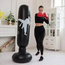 1pc Vertical Fitness Fighting Sanda Venting Anger Injection Inflatable Boxing Column Taekwondo Training Sandbag Punch Column