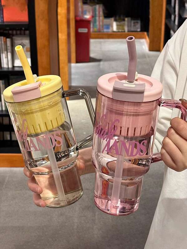 1 pezzo Tazza d'acqua portatile e di grandi dimensioni con filtro per il tè, adatta per l'estate