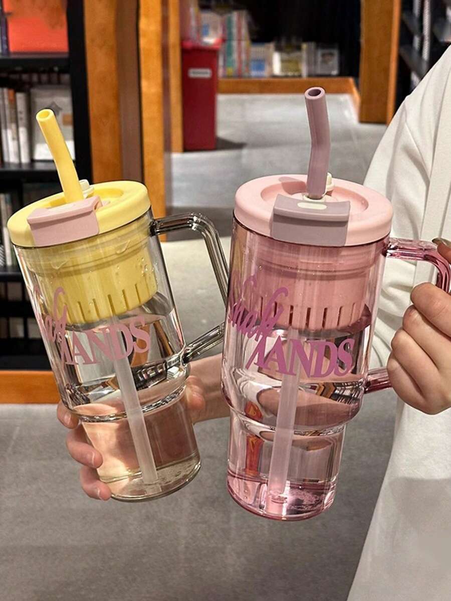 1 件大容量便携式清新夏季水杯带茶滤