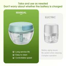 Ourokhome Manual Food Processor, Vegetable Chopper, Portable Hand Pull Cord Garlic Press, Onion Chopper For Vegetables, Ginger, Fruits, Nuts, Spices. Manual Food Chopper With Container, Garlic Mincer, Vegetable Kitchen Chopper, Pull Cord Manual Food Processor, Sharp Blade Chopper For Onion, Chili, Ginger Seasoning - Multicolor - View 5