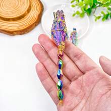 随机 1 件高品质 DIY 水晶扫帚、散装宝石、工艺爱好者的绝佳礼物、宝石首饰、闪光、生日礼物、女性礼物、情人节礼物、复活节礼物。 - 彩色 - 查看 3