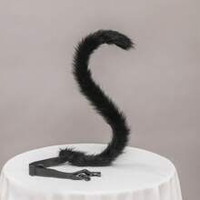 Faux Animal Ear, Tail, Lace Hand Bracelet & Necklace Bell Fluffy Cosplay Props Headband Set
