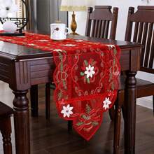 网布精致水溶镂空蕾丝，多彩刺绣工艺，厨房桌旗，防污桌带，桌垫，餐垫，家居装饰，节日装饰，派对婚礼系列桌旗家居装饰桌旗 - 彩色 - 查看 8