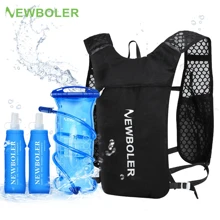 NEWBOLER Outdoor Trail Running Ultralight Backpack Hydration Jogging Vest Men Breathable Marathon Running Backpack Water Bottle