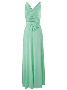 Sexy Convertible Bohemian Style Dress, Bandage Long Dress For Nightclub, Party, Bridesmaid - Mint Green - View 8