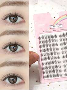 10 Pairs/Pack Sunny Flower-Style False Eyelashes, Cartoon Style, Reusable, Can Enlarge Eyes