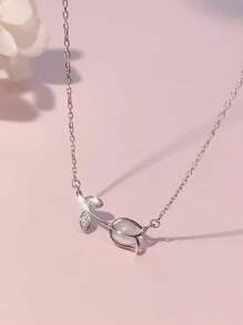 قلادة الزنبق من الفضة الإسترليني عيار 925، رائعة وخفيفة بطراز طبيعي أنيق وفريد بتصميم زهري، للنساء