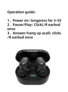 E7S True Wireless Earbuds, Mini In-Ear Earphones With Extended Battery Life, Sports Portable - Black - View 9